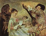 Jean-Antoine Watteau The Music Lesson painting